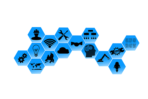 工业4, 卷筒纸, 网络, 积分, 线路, 接口, 行业, 物联网, 项目