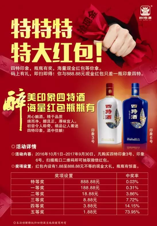 一物一码：“码上抢红包”，四特酒玩转互动智能营销